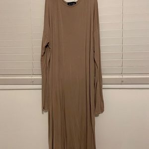 Beige slip dress